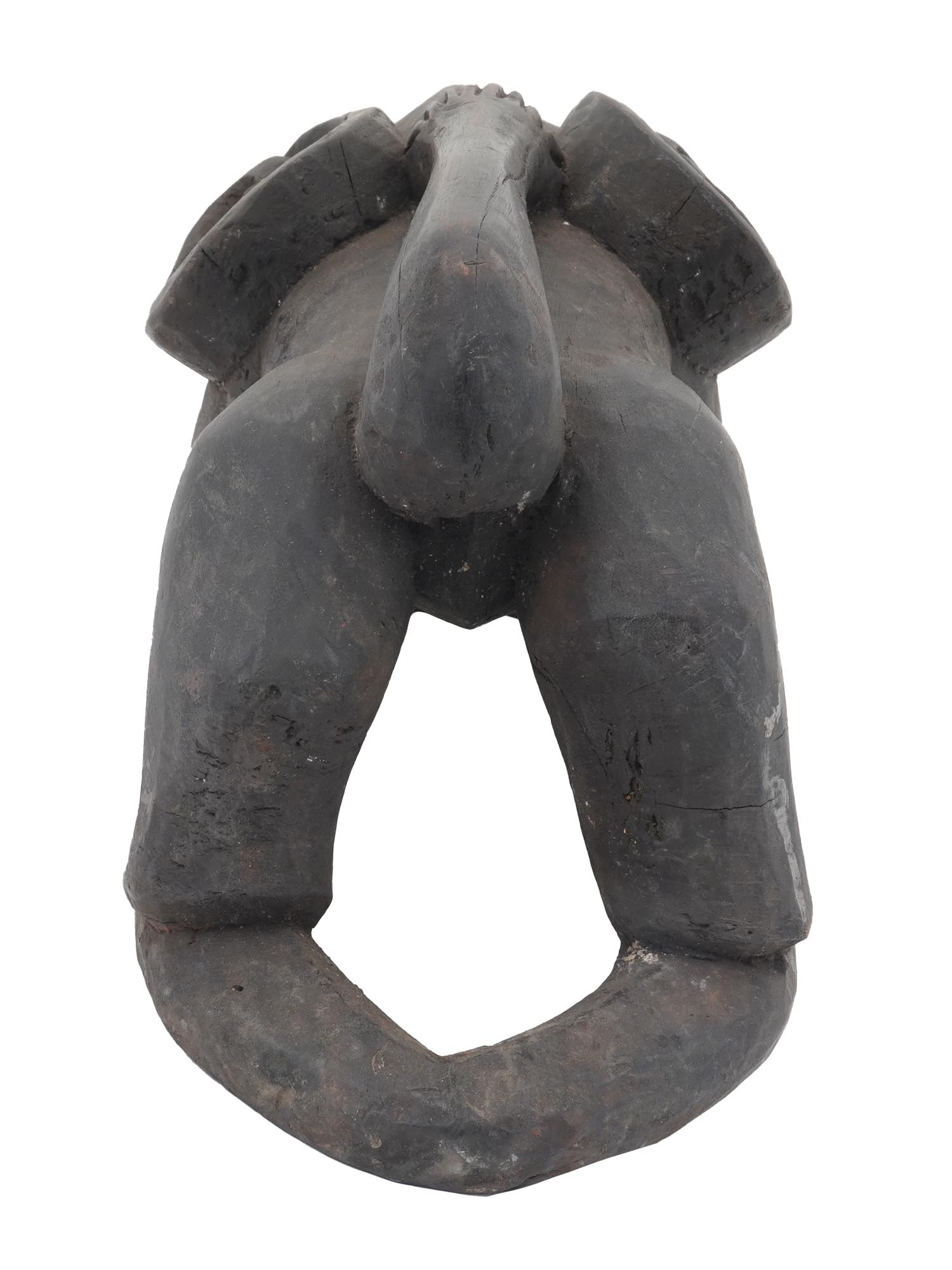 AFRICAN CONGO CARVED WOODEN FIGURINE OF ELEPHANT PIC-5
